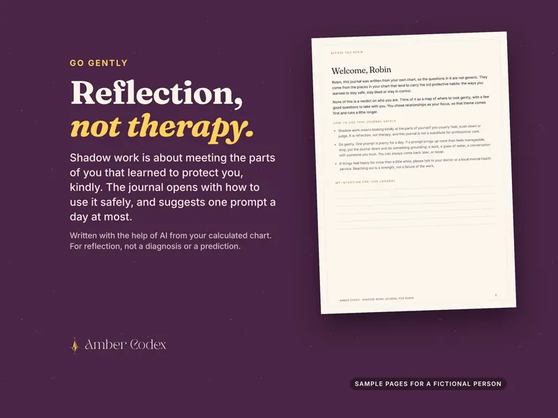 Reflection, not therapy